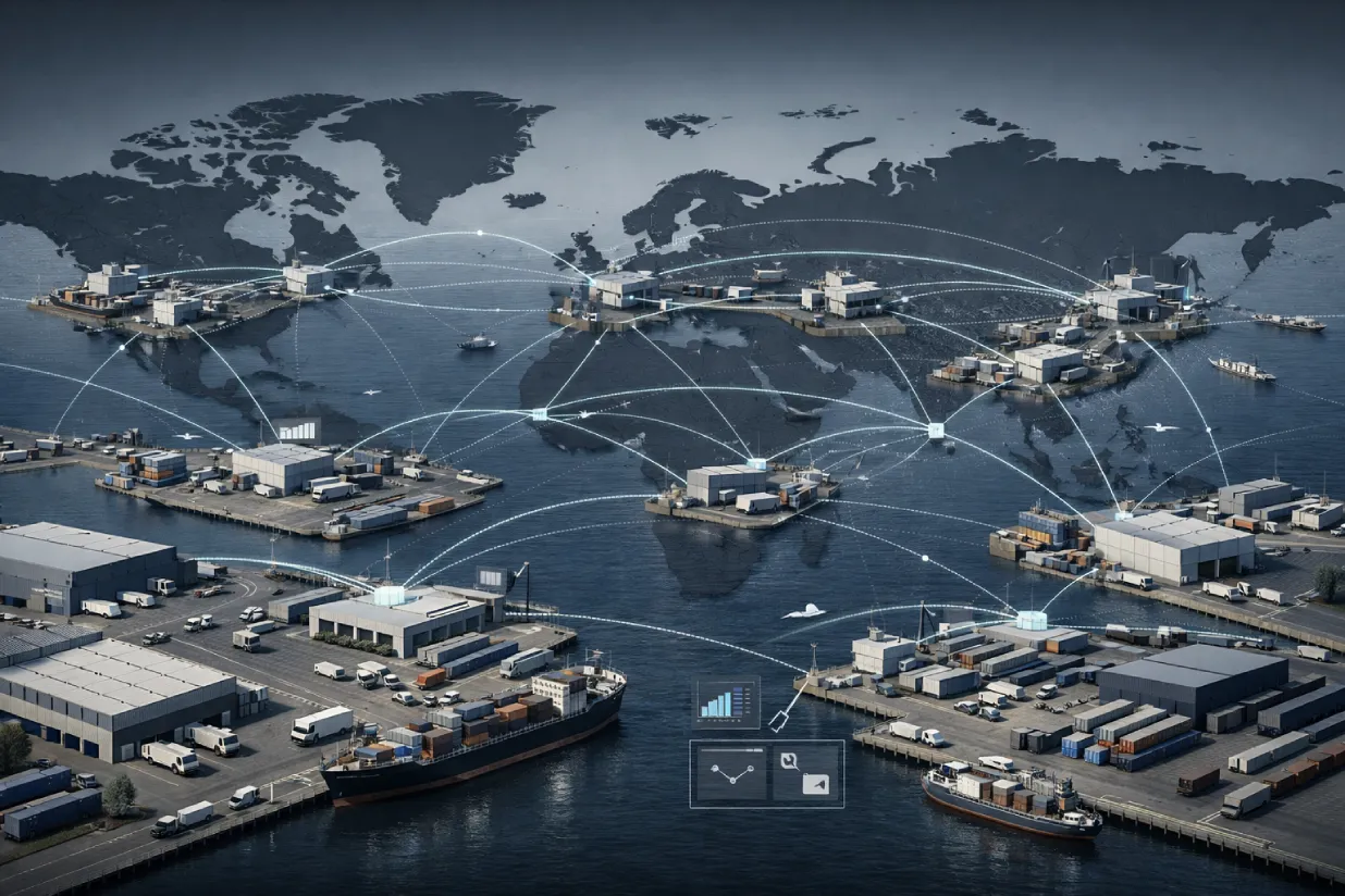 Agentic AI logistics network using A2A protocol communication