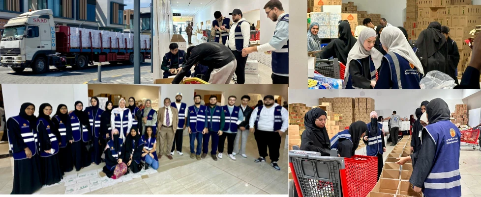 Faculty and Students Participate in Volunteer Aid-Packing Initiative for Gaza Relief