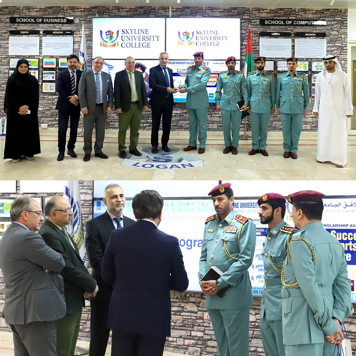 Ajman Police HQ, Abdulla Alwan Al Nouaimi, and his dynamic HRD and training & and strategic team visit to Horizon University College